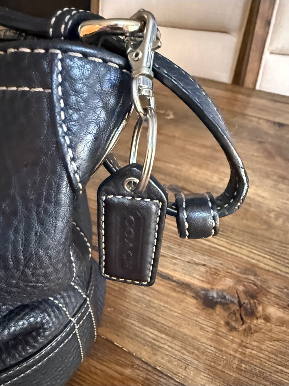 Coach Black Pebbled Leather Shoulder Hobo - Picture 3 of 14
